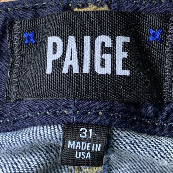 Womens Paige Jeans Sz 31 Raw Hem Stretch Skinny Hoxton Ankle Peg USA 5090 - Picture 6 of 9
